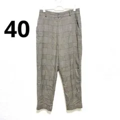 チェック柄カジュアルパンツ サイズ『40』 オフィス カジュアル ワイド