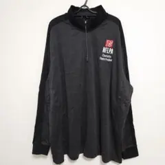 ナイキ バイカラー シャツ ジップ 長袖 4XL ゆったり 黒 灰 化繊 運動のサムネイル