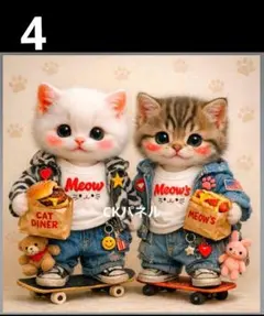 オーダーページ　ハンカチ435 デニムにゃんこ柄　ハンドメイド1/25