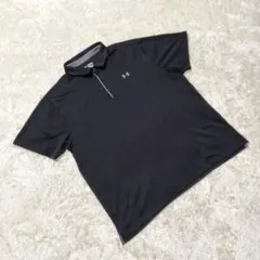 アンダーアーマー　ポロシャツ　半袖　スポーツウェア　ハーフジップ　2XL
