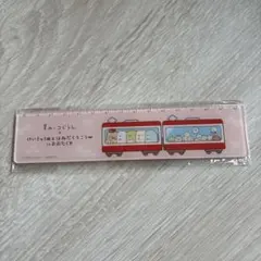 すみっコぐらし　けいきゅう＆はねだくうこうinおおたく　アクリル定規　電車ピンク