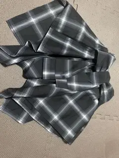 黒とグレーのチェック柄スカート 150