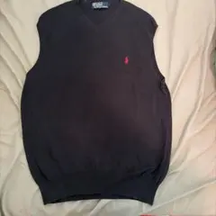 Polo bRalph Lauren ブラック Vネックベスト 90s00s希少