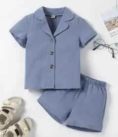 シーイン　セットアップ　男の子　開襟シャツ　ズボン　半袖　半ズボン