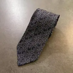 【TIE YOUR TIE】ネイビー スワールパターン ネクタイ