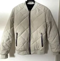 V.for.M ブルゾン キルティングボンバージャケットホワイトベージュ