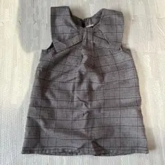 petit main チェック柄 ワンピース 100