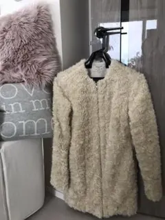 【美品】ZARA フェイクファー もこもこコート S