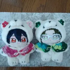 10cmぬい いつぬい ぬい服　編み物　付け襟（スタイ）＆飾り　2種セット