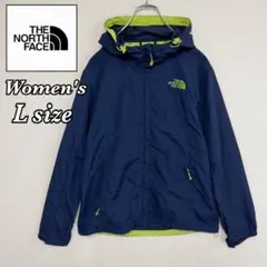 ノースフェイス ナイロンジャケット 海外限定 ネイビー レディース Lサイズ