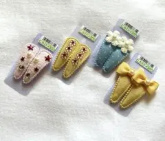 新品　ヘアピン　４種　セット　カミドメ　リボン　花　パール　星　ビジュー
