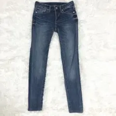 美品✨GU スキニーデニム　伸縮性◎ ライトブルー　58