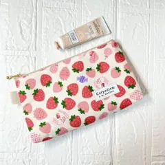 ハンドメイドいちご柄ポーチ 最終値下げ！
