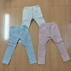 ユニクロ　UNIQLO　花柄レギンス 100サイズ　3点