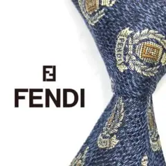 ◆美品◆FENDI ネクタイ 紺色 優勝杯柄 オシャレ