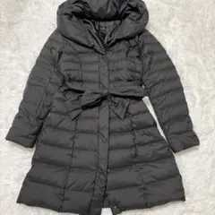 Ketty ケティ 女優襟 ダウンコート Aライン リボン 黒 2 ベルト