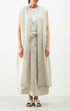 新品✨PLAIN PEOPLE ラップスカート ベルト付 リネン100％ ロング