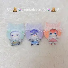 【パープル】にじぱぺっと ぬい服 10cm 帽子 被り物 着ぐるみ