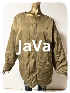 ☘️T21341☘️JaVaジャバ コラボ ノーカラー キルティング ジャケット