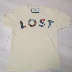 ZARA LOSTデザイン イエロー Tシャツ XL
