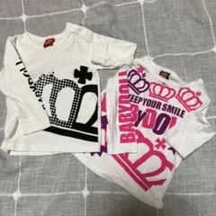 BABYDOLL 王冠プリント 長袖Tシャツ