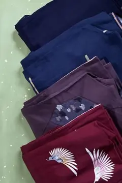 アンティーク着物4枚セット しつけ付き2枚 正絹 ミックス まとめ売りリメイク