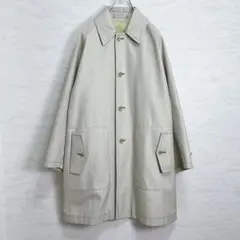 美品『トゥモローランド』バルマカーンコート シルク混 ボンディング タッタソール