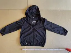 黒 フード付きジャケット 140 ポケッタブル　名前あり
