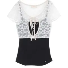 andmary Sofia lace ribbon set up black - メルカリ