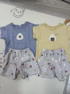 p*e様 おにぎりパジャマ　ベビーのサムネイル