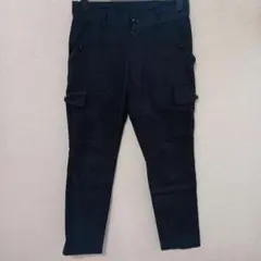 HAMNETT ダークグレー　スリムフィットカーゴパンツSサイズ