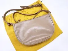 美品　イルビゾンテ　レザー　クロスボディバッグ　ショルダー　グレー