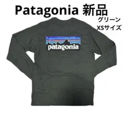 A203 新品 パタゴニア ロゴ 長袖Tシャツ 38518 グリーン XS 4のサムネイル