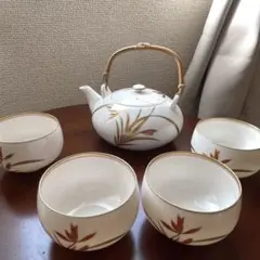 香蘭社　急須と茶碗5点セット　使用感あり