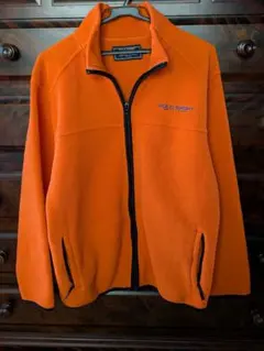 オレンジ フリースジャケット ジップアップ