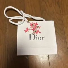 Dior 花柄ショップ袋 ホワイト