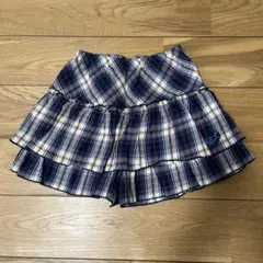 ニットプランナー チェック柄フリルキュロット 130cm