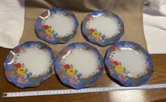 桂由美　ガラスプレート　デザート皿　ケーキ皿　5枚セット