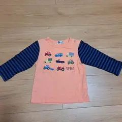 トラクター刺繍入り長袖Tシャツ