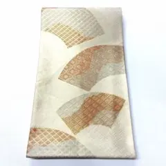 夏帯 大特価 美品 訪問着 無地用 西陣織 紗 袋帯 正絹 仕立上りFs1357