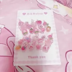 ボンボンドロップシール平成女児ネイル量産型 地雷系 サブカル 天使界隈 ゴテゴテ