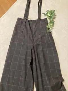 サマンサモスモス　blue サロペット　グレーンチェック