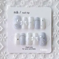1345♡ nail tip 現品・匿名配送　フレンチガーリー