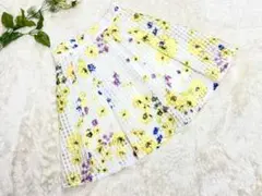 値下げ1 alicia PAGEBOY 膝丈 スカート 花柄 Fサイズ  Z1