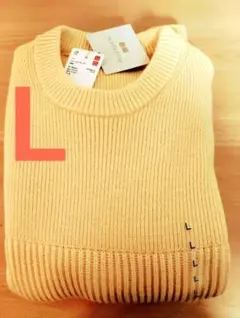 UNIQLO JW ANDERSON リブクルーネックセーター イエロー Ｌ