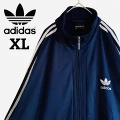 【美品 90s】アディダス トラックジャケットファイヤーバード 濃紺×白 XL