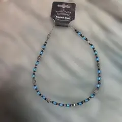 Precious Jewel ビーズネックレス ブルー×ブラック