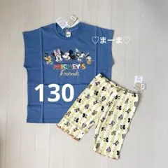 新品未使用　⭐️ミッキーマウス⭐️リトシー⭐️ 上下セット　セットアップ　130cmのサムネイル