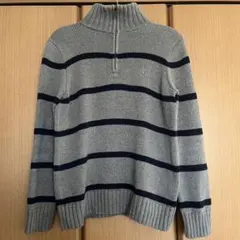 ポロラルフローレン 150 kids ハーフジップ ボーダー セーター