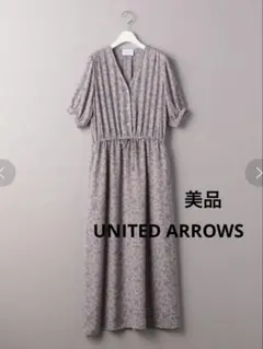 UNITED ARROWS UWCS フラワー Vネック ワンピース